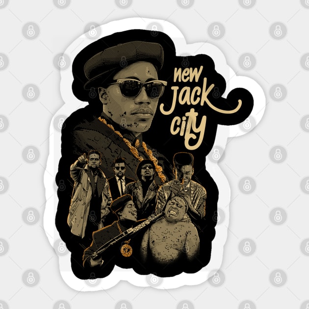 Graphic New Jack Sticker by Black Demon Bear